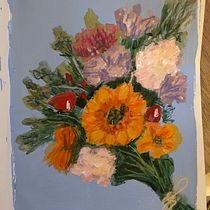 Domestika Expressive Flowers. Fine Arts, Painting, Acrylic Painting, and Botanical Illustration project by mandyjqueen - 02.05.2026