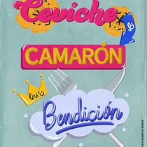 Lettering Ceviche de camarón que bendición. Lettering, Lettering 3D, e Lettering digital projeto de j_ronald - 07.02.2026