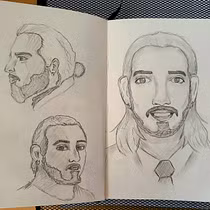 Mi alma gemela. Un proyecto de Dibujo artístico, Dibujo, Dibujo de Retrato, Sketchbook y Bocetado de Erika Jasmin Cruz Mejia - 10.02.2026