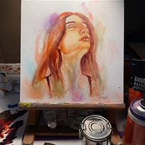 Final Project: Experimentelles Porträt: Mische Öl-, Acryl- und Sprayfarben . Seni Rupa, Lukisan, Lukisan Akrilik, Lukisan Min, Dan ak proyek oleh geli_sketch - 02.15.2026