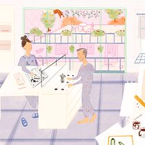 A couple's day. Un proyecto de Creatividad, Dibujo, Ilustración tradicional, Sketchbook y Dibujo digital de marty_goodman - 16.02.2026