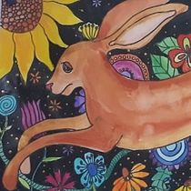 'Night, Hare!. Fine Arts, Design, Traditional illustration, Painting, Creativit, Creating with Kids, and Sketchbook project by Lillian Turner - 02.18.2026