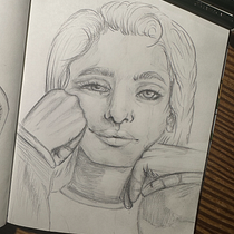 Portrait, random but interesting. Fine Arts, Drawing, Pencil Drawing, Figure Drawing, Artistic Drawing, Portrait Drawing, and Traditional illustration project by Melissa Richter - 02.19.2026