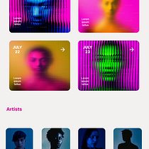 Music festival website. Un projet de Conception numérique, Conception de produits numériques, UX / UI, Webdesign , et Développement web de Tatia Goletiani - 22.02.2026