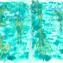 LA DANZA DE LAS HADAS. Un proyecto de Bellas Artes, Diseño, Ilustración tradicional, Pintura, Creatividad, Creatividad con niños y Sketchbook de Daniela Damaris Ramirez Martinez - 24.02.2026