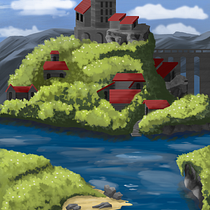 Diseño de un escenario para concept art. Concept Art, Traditional illustration, Digital Illustration, Video Games, Animation, Film, Video, TV, and Game Design project by Fanor Yañez - 02.26.2026