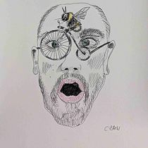 Der schielende Mann. Un projet de Dessin, Dessin au cra, on, Dessin artistique, Dessin réaliste, Illustration traditionnelle et Illustration à l'encre de Carola Zain - 27.02.2026