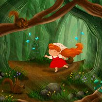 Bosque Encantado. Ilustração infantil, Ilustração digital, Pintura digital, e Álbum ilustrado projeto de mili_gonda - 28.02.2026