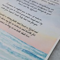 Wedding vows on watercolour painting. Caligrafia projeto de ellie_heart2021 - 04.03.2026