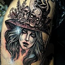 Bruja botanica. Tattoo Design, Traditional illustration, and Botanical Illustration project by Sol Garzon - 03.13.2026