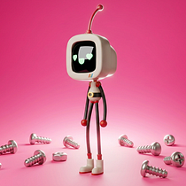 Cute Robot. Design de personagens, Design de produtos, Motion Graphics, e Modelagem 3D projeto de Daniel Jiménez Rodríguez - 13.03.2026