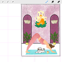 My yogaself Ein Projekt aus dem Bereich Digitale Zeichnung, Digitale Illustration, Zeichnung und Traditionelle Illustration von dannasarespe - 13.03.2026