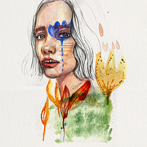 retrato analogico Ein Projekt aus dem Bereich Bildende Künste, Traditionelle Illustration, Malerei, Aquarellmalerei, Zeichnung, Porträtzeichnung und Artistische Zeichnung von Rebeca Dietrich - 15.03.2026