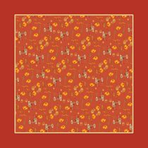 Orange mood scarf. Un projet de St, lisme, Estampe , et Création de motifs de irkofisher - 15.03.2026