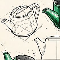 Tetera moderna. Desenho, Design industrial, Design de produtos, e Esboçado projeto de dpirela3 - 16.03.2026