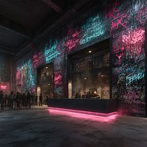 Latin nightclub. 3D, Motion Design with AI, AI Content Creation, AI Design, ChatGPT, Interior Design, and Workflow Automation project by Rafaella Eliadou - 03.16.2026
