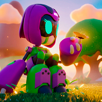 EmaBot. Design de personagens, Design de produtos, Motion Graphics, e Modelagem 3D projeto de Emmanuel Llancacheo - 17.03.2026