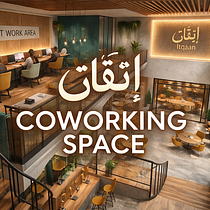 ITQAAN Coworking Space. 3D, Motion Design with AI, AI Content Creation, AI Design, ChatGPT, Interior Design, and Workflow Automation project by Sanaa Benhamouche - 03.17.2026