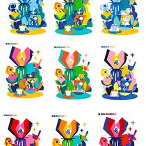 illustration: quand la couleur stimule l'imagination. Digital Illustration, Drawing, and Traditional illustration project by mia_ella - 03.19.2026