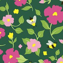 Flowers and bees Ein Projekt aus dem Bereich Design, Grafikdesign, Traditionelle Illustration und Musterdesign von Myriam Plante - 21.03.2026