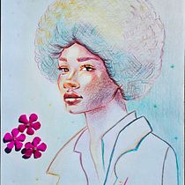 Proyecto final del curso de Gaby Niko. Colored Pencil Drawing, Drawing, Portrait Drawing, and Sketchbook project by Nadia Llabrés Ribas - 03.22.2026