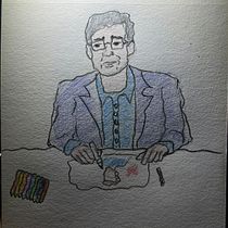 Bill Robles quick sketch. Colored Pencil Drawing, Drawing, Ink Illustration, Portrait Drawing, and Sketching project by tomas57 - 03.23.2026