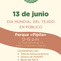 Invitación al día mundial del tejido en público. Projekt z dziedziny Br, ing i ident, fikacja wizualna, Projektowanie graficzne i Design użytkownika Andrea Anaya - 24.03.2026