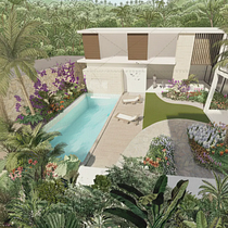 Paisaje Residencial Nativo. Design floral e vegetal, Paisagismo, e Design de espaços projeto de Leonardo Rodriguez - 25.03.2026