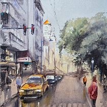 City Fragments in Watercolor. Watercolor Painting, Fine Arts, and Architectural Illustration project by Aliya Bodnar - 03.25.2026