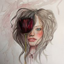 Dark tulip Ein Projekt aus dem Bereich Bildende Künste, Traditionelle Illustration, Malerei, Aquarellmalerei, Zeichnung, Porträtzeichnung und Artistische Zeichnung von Kriséven Campana - 26.03.2026