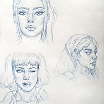 Tres estados. Artistic Drawing, Drawing, Portrait Drawing, Sketchbook, and Sketching project by Miguel Ferreira - 03.26.2026