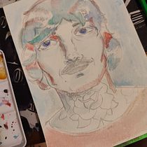 Progetto Finale Sykes! . Fine Arts, Portrait Drawing, Painting, Watercolor Painting, Traditional illustration, Drawing, Creativit, and Sketchbook project by dannydevilinks - 03.29.2026