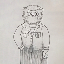 Bear Grandpa [for Character Design Sketchbook: Storytelling with Pencil]. Character Design, Children's Illustration, Colored Pencil Drawing, Drawing, and Pencil Drawing project by himadrism - 03.31.2026