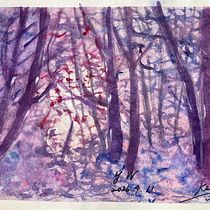 Dreamy Scenery of Shirakami World Heritage. Painting, and Watercolor Painting project by Yoko Wakabayashi - 03.31.2026