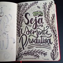 Seja uma semente produtiva. Creativit, Drawing, H, Lettering, Lettering, Sketchbook, and Sketching project by Jéssica Pereira - 04.05.2026