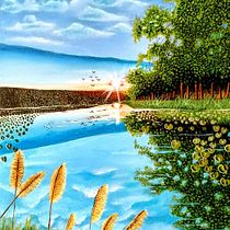 Recanto azul. Fine Arts, Oil Painting, and Painting project by Sidney Silva Lima - 04.06.2026