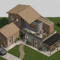 Armonía Téctonica: Integración de Materialidad y Luz en el Espacio Residencial. Color Theor, Interior Architecture, Interior Decoration & Interior Design project by julian174n - 04.13.2026