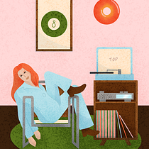 Mujer mid century modern Ein Projekt aus dem Bereich Digitale Zeichnung, Digitale Illustration, Zeichnung und Traditionelle Illustration von Sergio Campos - 15.04.2026