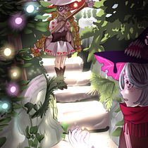 Two witches. Traditional illustration, Digital Illustration, and Concept Art project by myiabi - 04.16.2026
