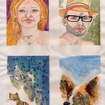 Vier Aquarellstudien – Zwischen Kontrolle und Zufall Ein Projekt aus dem Bereich Bildende Künste, Porträtzeichnung, Traditionelle Illustration, Malerei und Aquarellmalerei von Christian Gutknecht-Stöhr - 17.04.2026
