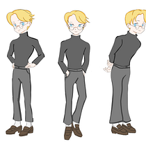 Our Male OC. Artistic Drawing, Character Design, Drawing, Narrative, Sketching, Stor, board, Stor, and telling project by Amy and Audrey Chai - 04.20.2026