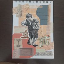 Scrapbook infancia. Collage, Creativit, DIY, Bookbinding, Traditional illustration, Paper Craft, Sketchbook, and Painting project by Carolina Gamboa - 04.23.2026