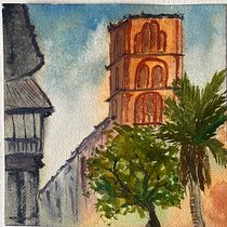 Universidad de Cartagena. Drawing, Watercolor Painting, Architectural Illustration, Sketchbook, Ink Illustration, and Sketching project by Mateo Sepúlveda Yances - 04.25.2026