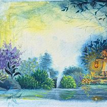 Coming from the dark. Fine Arts, Painting, Watercolor Painting, Naturalistic Illustration, and Gouache Painting project by Kriséven Campana - 04.25.2026