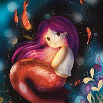 Segredos do fundo do mar. Ilustração infantil, Ilustração digital, Pintura digital, e Álbum ilustrado projeto de Janna Andrade - 25.04.2026