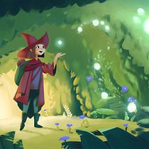 Course Exercise: Magical Forest Cave. Projekt z dziedziny R, sunek c, frow, Ilustracja c, frowa, Trad, c i jna ilustracja użytkownika alyaa ahmed - 26.04.2026