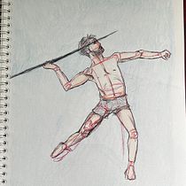 Proyecto de pose dinamica. Drawing, Figure Drawing, Fine Arts, Sketchbook, and Sketching project by Pia Beltrán - 04.30.2026
