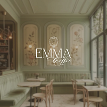 Emma Coffee . Br, ing, Identit, Color Theor, Design, Design Management, Digital Design, Editorial Design, Graphic Design, Logo Design, T, pograph, T, pograph, and Design project by julieta ayelen lorenzo - 05.02.2026