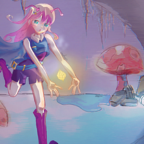 Chigu’s cave adventure! >^<. Character Design, Comic, Digital Illustration, Traditional illustration, and Manga project by David Carry - 05.05.2026