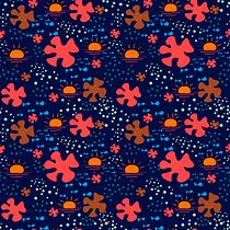 PATRON INFINITO FLORES Y PECES . Design, Tipărire, Ilustrație tradițională și Design de model de MARIA ARBOLEDA - 05.13.2026